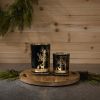 Mossy Oak Candle Holder (Set of 2) 4"D x 5"H, 4.5"D x 7"H Glass