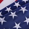 Heavy Duty Embroidered Stars USA Flag Sewn Stripes Fade Resistance Brass Grommets All Weather UV Active
