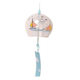 Handmade Clear Glass Wind Chimes Sailboats