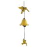 Japanese Cast Iron Wind Chimes Clear Sound Hummingbird Yellow