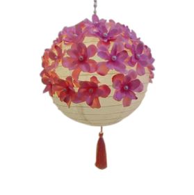 Cute Fabric Flower Paper Lantern Small Decorative Lantern Handhold Hanging Festival D√©cor, Pink