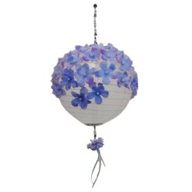 Cute Fabric Flower Paper Lantern Small Decorative Lantern Handhold Hanging Festival D√©cor, Blue