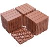 Plastic Interlocking Deck Tiles, 11.8"x11.8"(Pack of 44 ), Patio Flooring Outdoor Waterproof All Weather