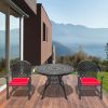 3-Piece Set Of Cast Aluminum Patio Furniture With Cushions