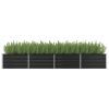 Garden Raised Bed Anthracite 126"x31.5"x17.7" Galvanized Steel - Anthracite