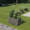 Gabion Raised Bed Galvanized Steel 35.4"x19.7"x19.7" - Silver