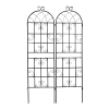 4 Pack Metal Garden Trellis 71" x 19.7" Rustproof Trellis for Climbing Plants Outdoor Flower Support Black