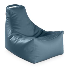Jaxx Juniper Nautical Edition - Casual Bean Bag Seating Marine Vinyl, Bay Navy Blue