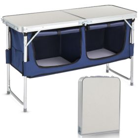 4 Ft Folding Table with Storage