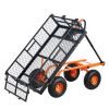 VEVOR Dump Cart, Metal Garden Dump Cart with Easy to Assemble Frame, 400 lbs Capacity