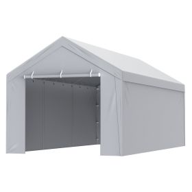 VEVOR Carport Replacement Canopy Cover Top + Side Wall 10 x 20 ft,  Tarp Heavy-Duty Waterproof & UV Protected