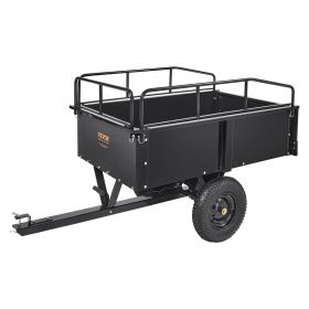 VEVOR Heavy Duty Trailer Steel Dump Cart, 750-Pound 15 Cubic Feet,