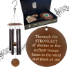 34 inch Memorial Wind Chime Through the Strongest of Storms Black Large