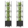 Raised Garden Bed with Obelisk Trellis
