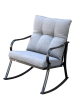 ROCKER SET CHAIR AND TEAPOY Medium grey