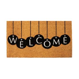 Welcome Mats Natural Coco Coir Mat with Non Slip PVC Backing