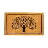 Welcome Doormats Natural Coco Coir Mats with Non Slip PVC Backing  Tree Print