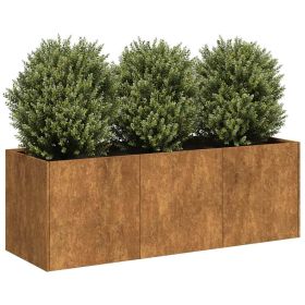 Planter Rusty 47.2"x15.7"x15.7" Weathering Steel