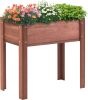31x31x16 inch Raised Garden Bed with Legs, Elevated Wooden Planter Box for Outdoor Plants