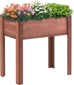 31x31x16 inch Raised Garden Bed with Legs, Elevated Wooden Planter Box for Outdoor Plants