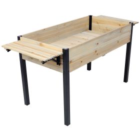 Raised Garden Bed, Metal Leg Wood Planter Boxes
