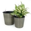 2-Pack Self-watering Wicker Decor Planter