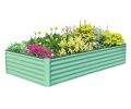 6x3x1.5ft Galvanized Raised Garden Bed,
