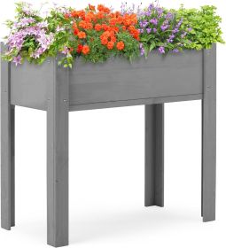 31x31x16 inch Raised Garden Bed with Legs, Elevated Wooden Planter Box for Outdoor Plants Flowers Fruits Vegetable Herb Growingg - as Pic