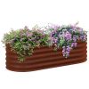 Outsunny 5' x 2' x 1.4' Galvanized Raised Garden Bed Kit