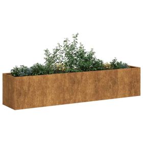 Planter Rusty 78.7"x15.7"x15.7" Weathering Steel