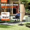 Patio Umbrella Cover for 7ft to 13ft Offset Umbrellas, Water Resistant PU 2000mm, Outdoor Umbrella Cover with Zipper and Rod, Beige