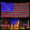American Flag Lights Super Bright LEDs; Waterproof LED US Flags Light for 4th of July Decorations