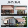VEVOR Manual Retractable Awning, 8 x 7 ft Outdoor Patio Awning Retractable Sun Shade