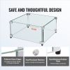 VEVOR Gas Fire Pit Wind Guard for Square Fire Table, 21 x 21 x 7.5 inch Clear Tempered Wind Guard for Firepits, 0.31 inch Thick Square Glass Shield