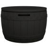 3-in-1 Patio Storage Box Black Polypropylene