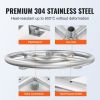 VEVOR Round Drop-in Fire Pit Pan 12 inch, Stainless Steel Fire Pit Burner Kit, Natural & Propane Gas Fire Pan with 92