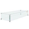 VEVOR Glass Wind Guard for Rectangular Fire Pit Table 30 x 14 x 7.5 Inch