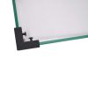 Fire Pit Table Wind Guard, 38.1 x 10.6 x 5.9 Inch Rectangular Glass Wind Guard, Clear Tempered Glass Flame Guard, with Aluminum Alloy Brackets