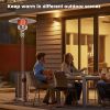 48,000 BTU Propane Patio Heater with Sand Box, Table, Double-Layer Stainless Steel Burner and Safety Protection System