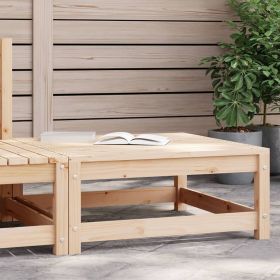 Patio Footstool 27.6"x27.6"x11.8" Solid Wood Pine