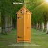 30.3"L X 21.3"W X 70.5"H Outdoor Storage Cabinet Tool Shed Wooden Garden Shed Natural