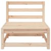 Patio Sofa Armless with Footstool Solid Wood Pine