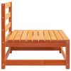 Patio Sofa Armless Wax Brown 27.6"x27.6"x26.4" Solid Wood Pine