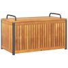 Patio Cushion Box 33.5"x17.7"x17.7"/20.9" Solid Wood Acacia and Steel