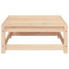 Patio Footstool 27.6"x27.6"x11.8" Solid Wood Pine
