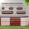 Outsunny 8' x 2' x 1.4' Galvanized Raised Garden Bed Kit, Outdoor Metal Elevated Planter Box with Safety Edging