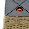 2-Pack Smart Self-watering Square Planter for Indoor and Outdoor - Hand Woven Wicker - Brown - as Pic