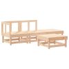 4 Piece Patio Lounge Set with Cushions Solid Wood