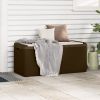Patio Storage Box with Seat Cushion Brown 92.5 gal PP
