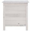 Patio Storage Box White 19.7"x19.3"x22.2" Solid Wood Fir